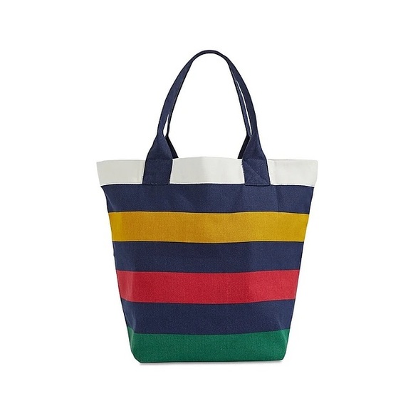 Handbags - Vintage Hudsons Bay Colorful Striped Tote Bag